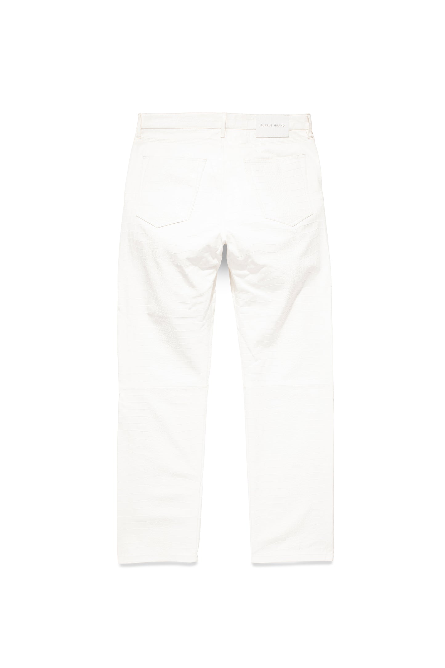 P011 MID RISE STRAIGHT LEG PANT - Leather Brilliant White