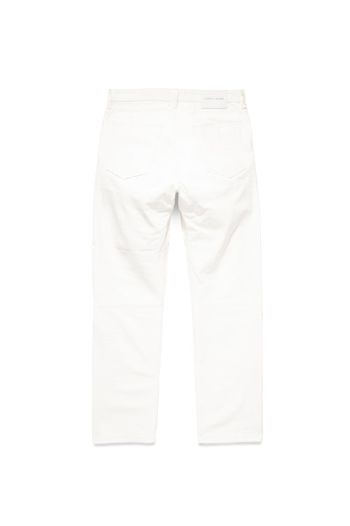 P011 MID RISE STRAIGHT LEG PANT - Leather Brilliant White