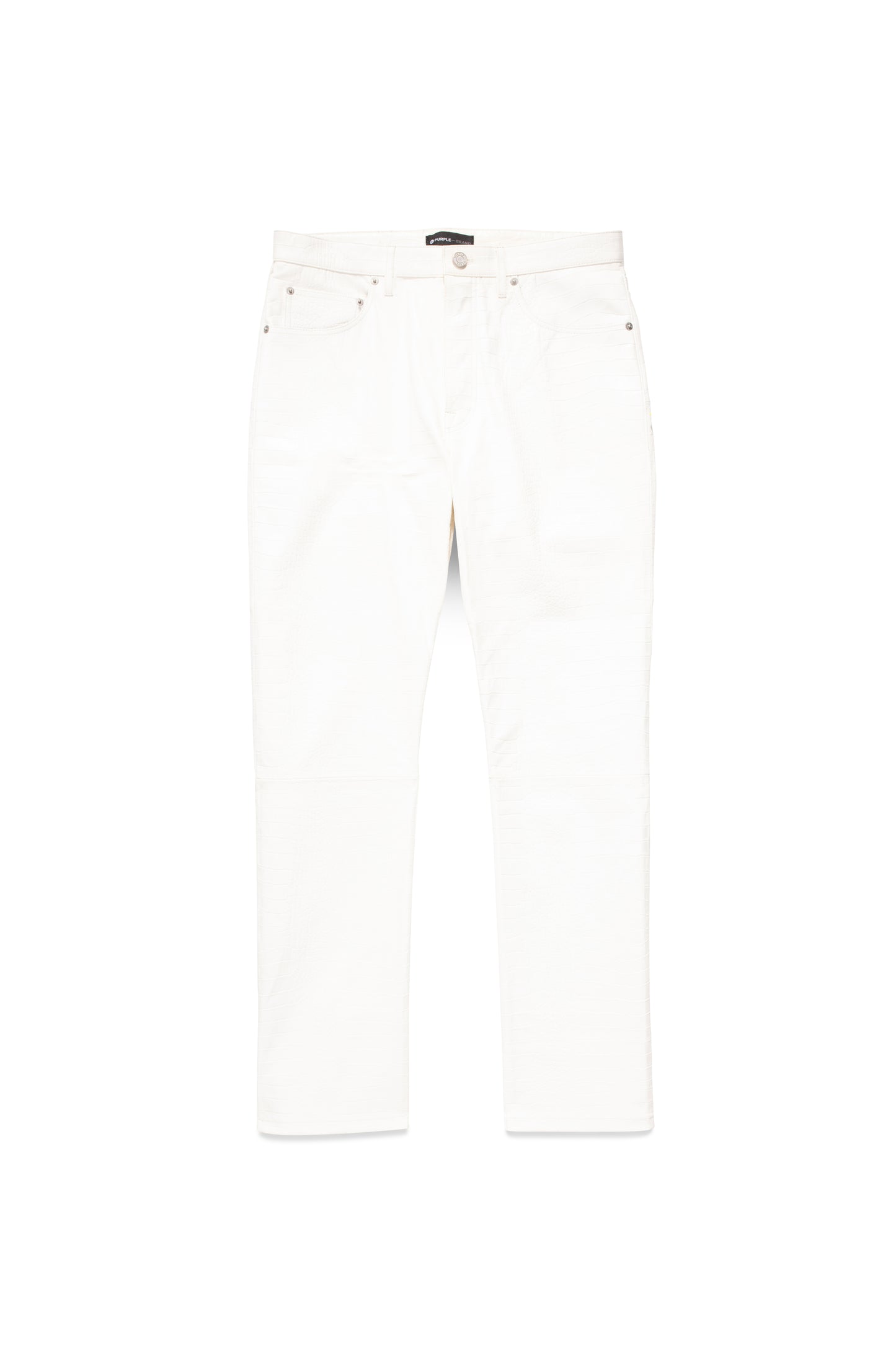 P011 MID RISE STRAIGHT LEG PANT - Leather Brilliant White