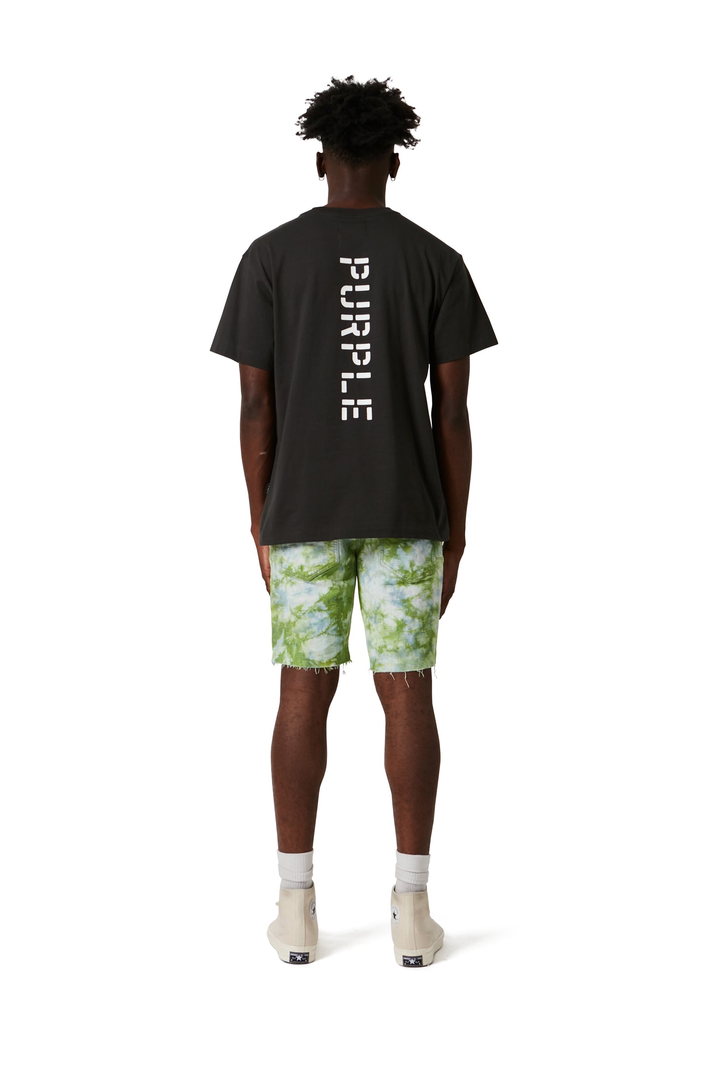 P020 MID RISE SHORT - Bleached Green Monogram