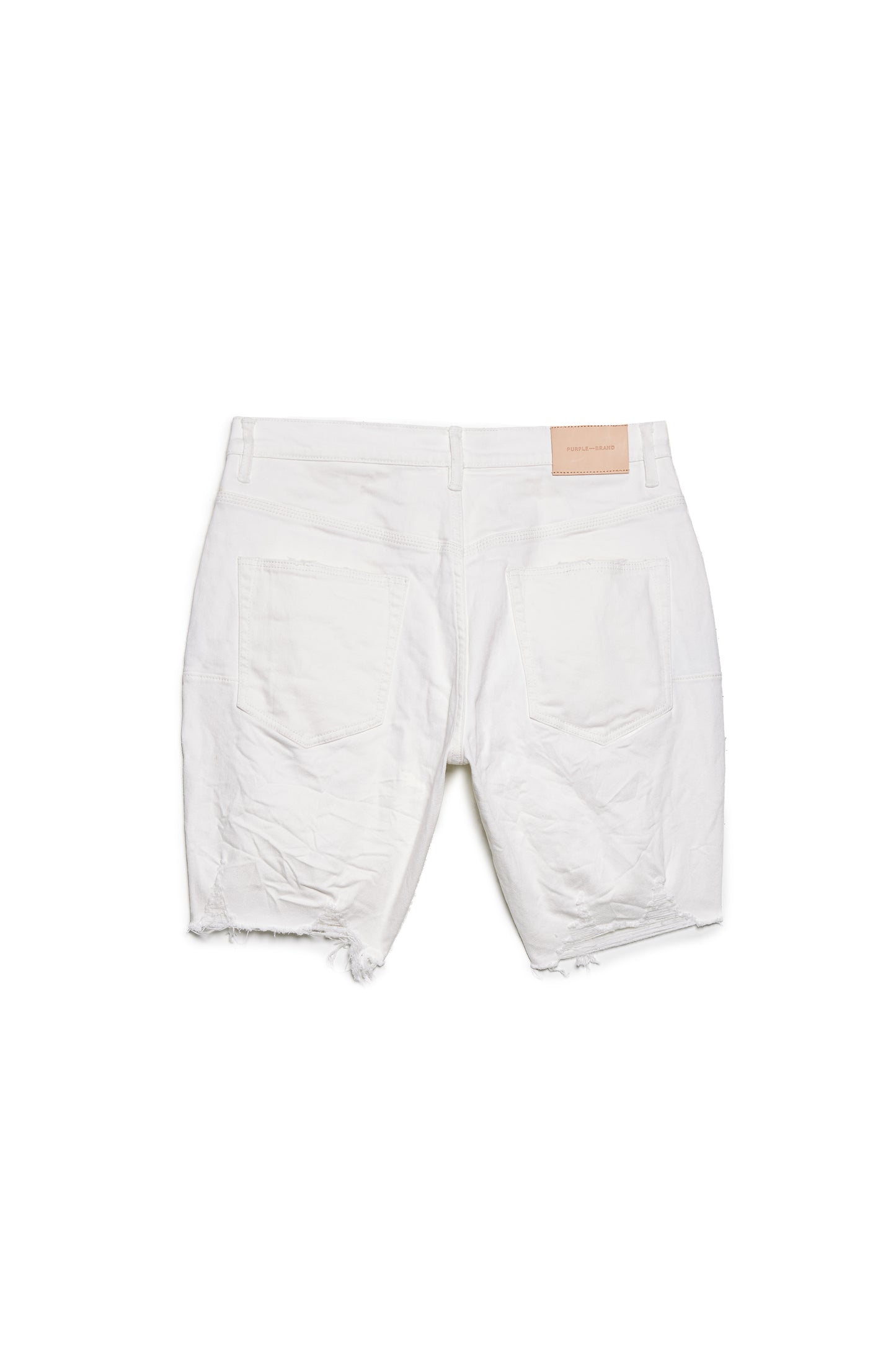 PURPLE BRAND - Men's Denim Jean Short - Mid Rise Short - Style No. P020 - White Stripe Paint - Back