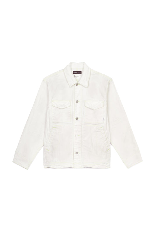 PURPLE BRAND - Men's Chore Jacket - Style No. P031 - White Jacquard - Front