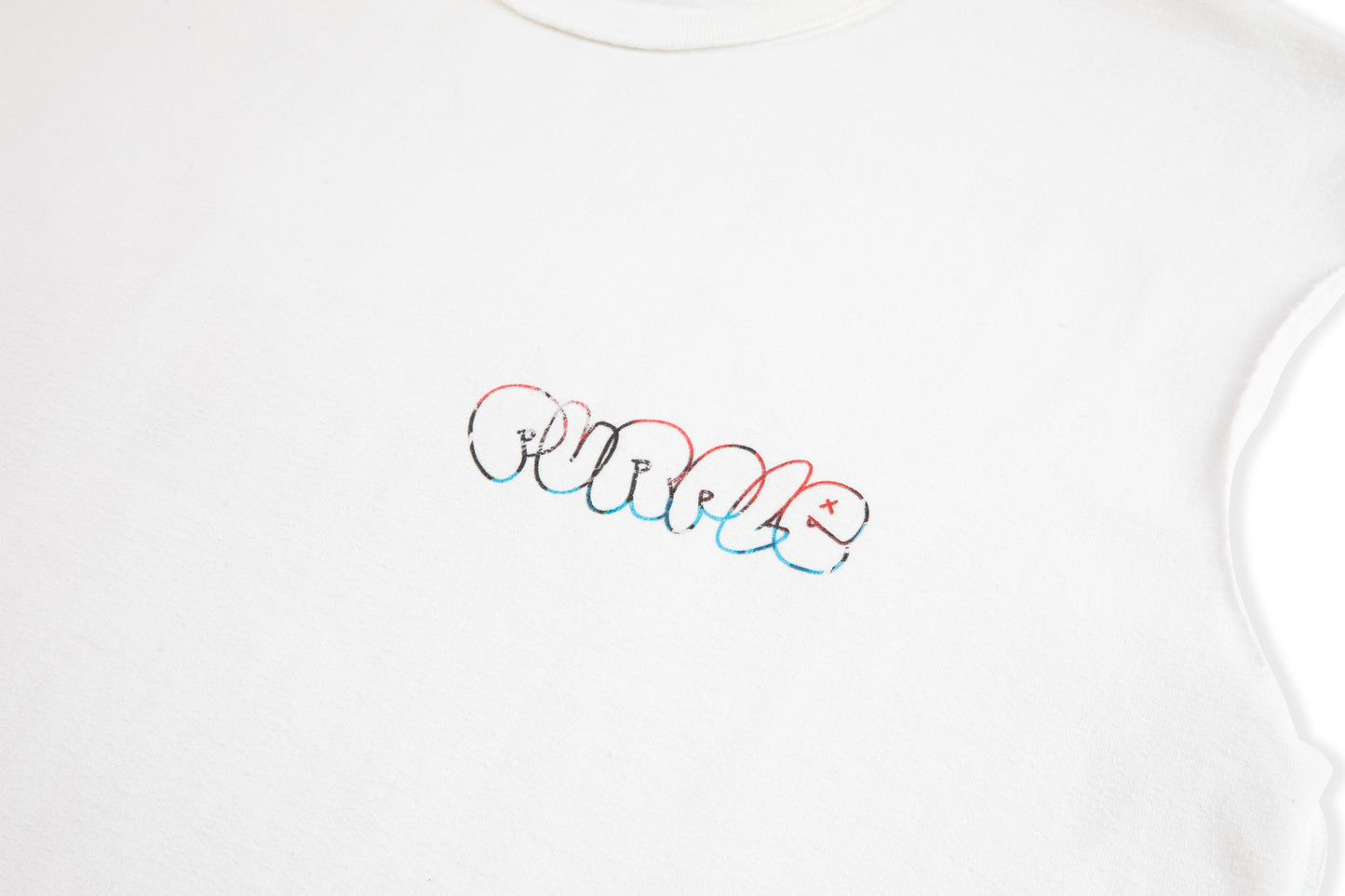 P103 Iridescent Puff Logo White