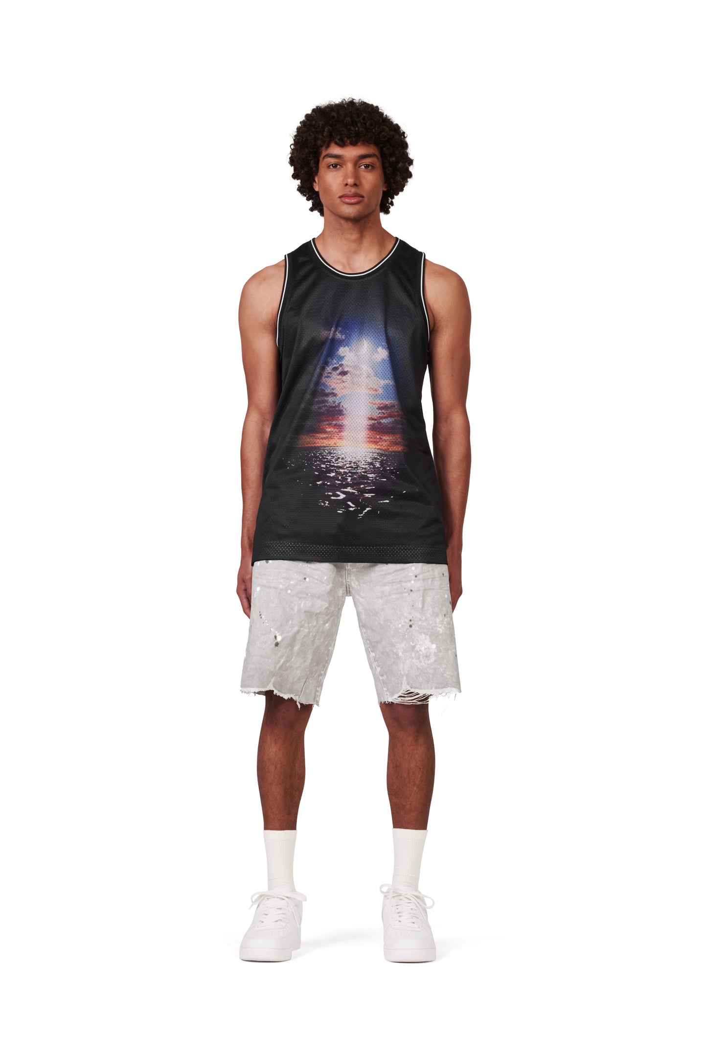 P114 ATHLETIC MESH TANK - Night Swim
