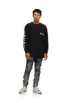 P001 LOW RISE SKINNY JEAN - Anthracite Hickory Overdye W Iridescent Foil