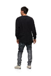P001 LOW RISE SKINNY JEAN - Anthracite Hickory Overdye W Iridescent Foil