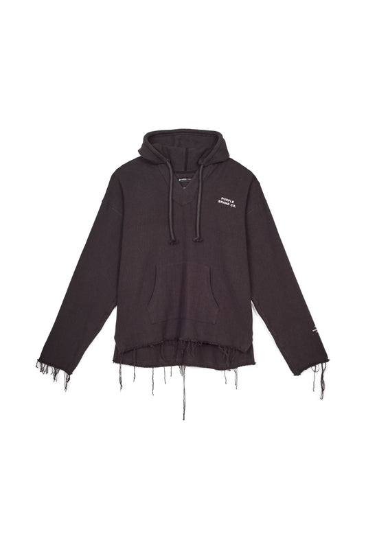 PURPLE BRAND - Men's Beach Hoodie - Style No. P324 - Cotton Black Stencil - Front