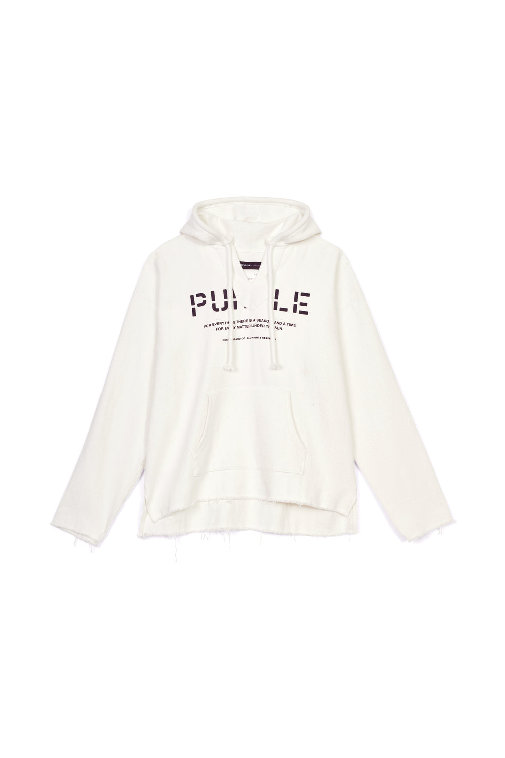 PURPLE BRAND - Men's Beach Hoodie - Style No. P324 - Cotton Ecru Printed - Front