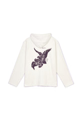 PURPLE BRAND - Men's Beach Hoodie - Style No. P324 - Cotton Ecru Printed - Back