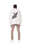 P324 RELAXED FIT BEACH HOODIE - Cotton Ecru Printed