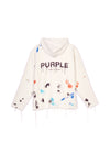 PURPLE BRAND - Men's Beach Hoodie - Style No. P324 - Cotton Ecru Summer Rain - Back