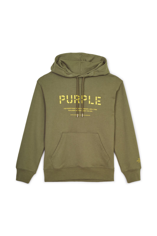 PURPLE BRAND - Men's Hoody - Style No. P410 - French Terry Military Stencil Logo - Front