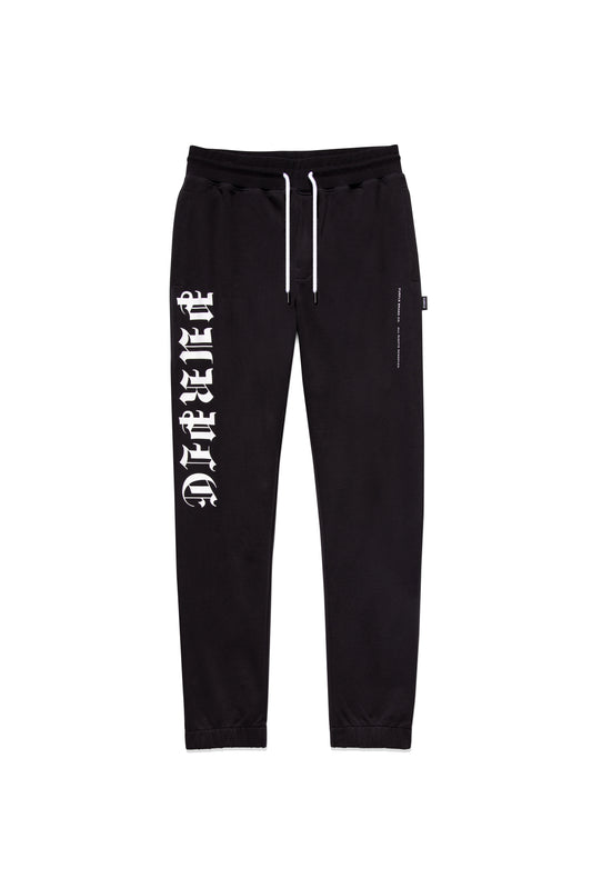 P412 REGULAR FIT SWEATPANT - Gothic Wordmark Black Beauty