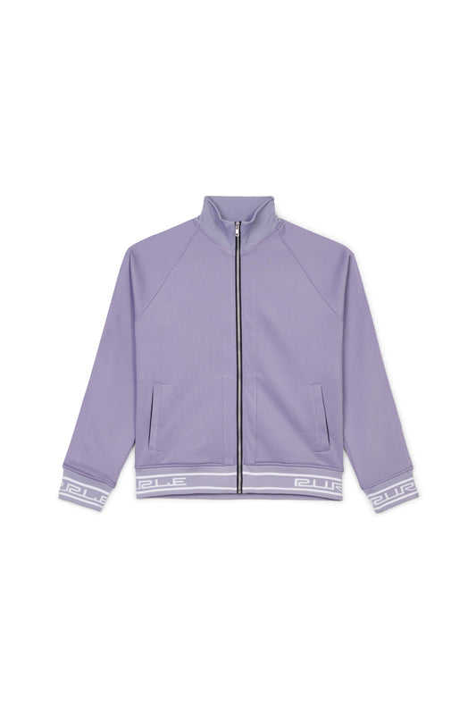 P414 TRACK JACKET - Solid Poly Tricot Lavender Grey Track Jacket