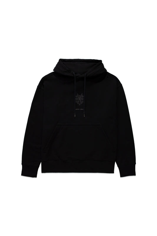 P436 OVERSIZED HOODIE - Purple Snake Black Beauty