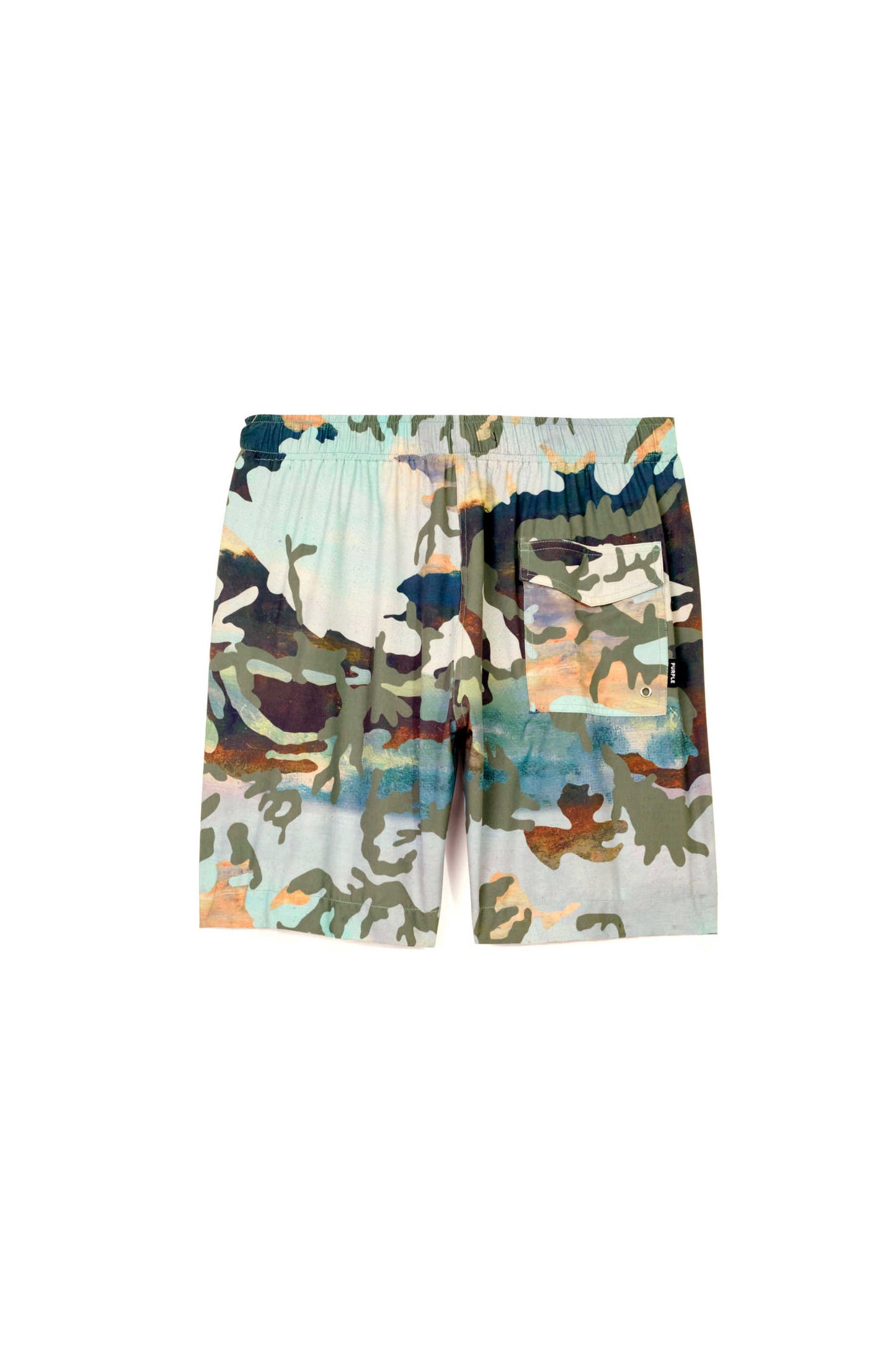 PURPLE BRAND - Men's Swim Short - Style No. P504 - Impressionist Camo Swim Shorts - Back