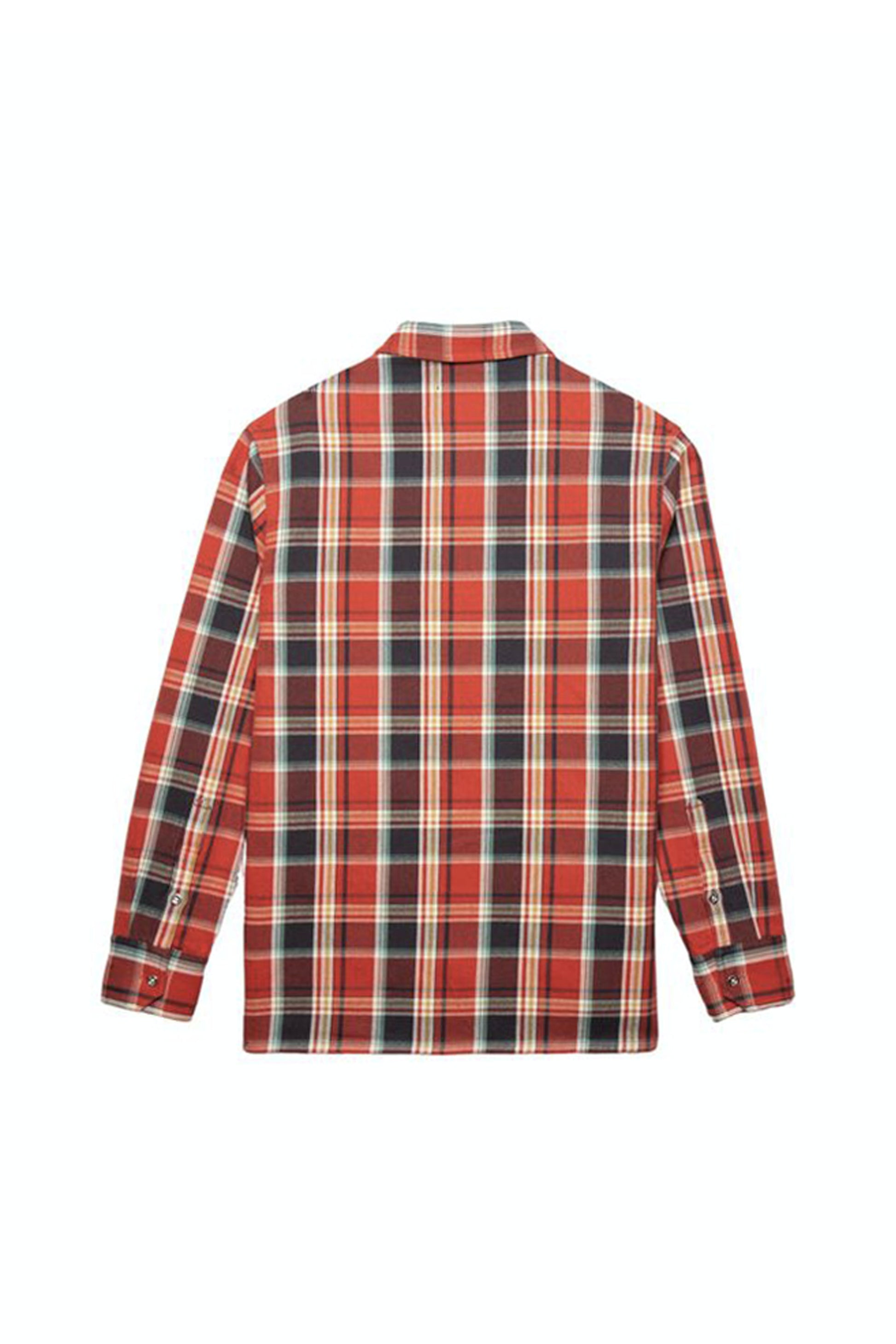 PURPLE BRAND - Men's Long Sleeve Shirt - Style No. P309 - Canvas Plaid Red - Back