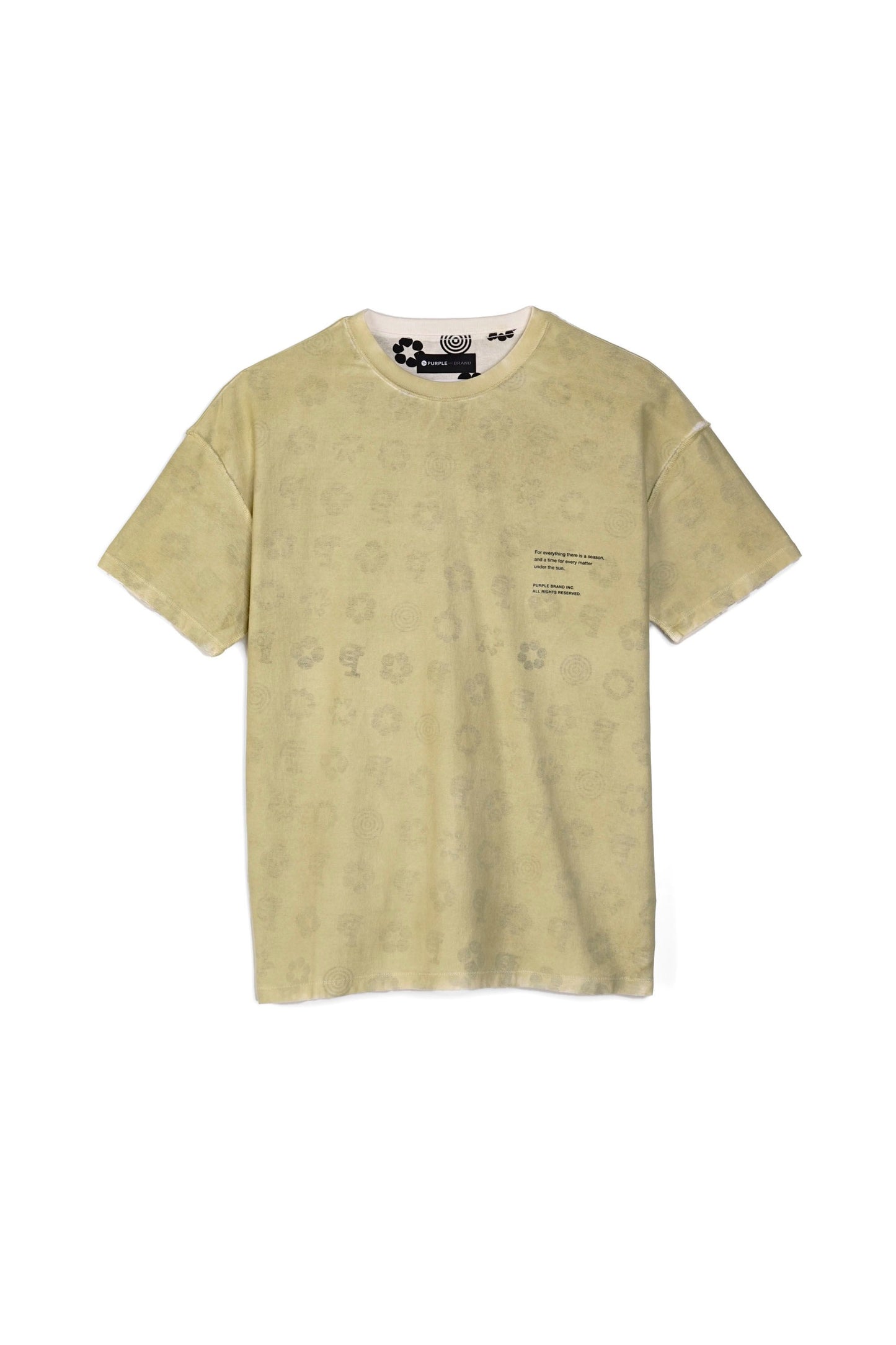 P101 RELAXED FIT TEE - MOSS SPRAY WITH INNER MONOGRAM PRINT