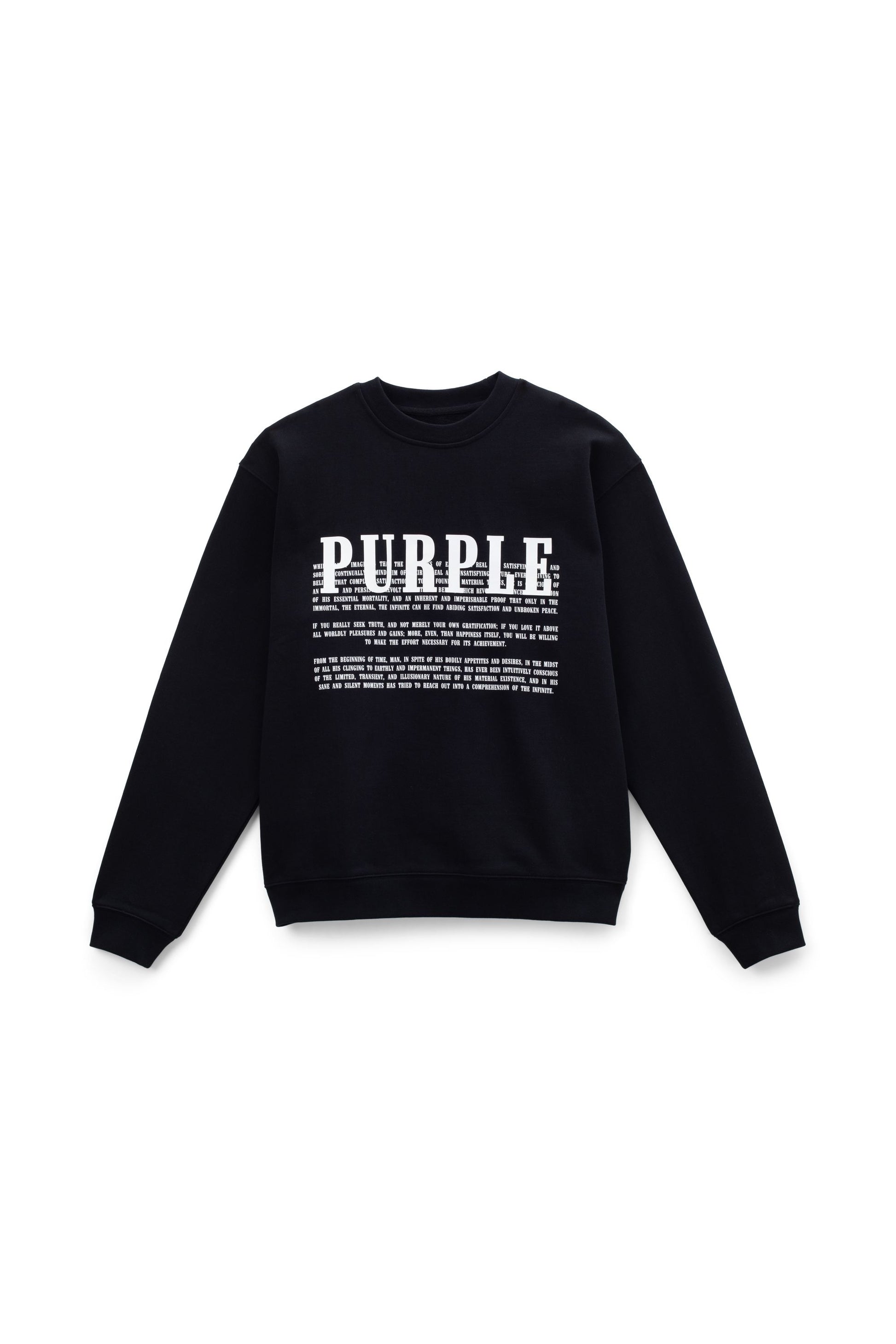 PURPLE BRAND - Sweatshirt - Style No. P405 - French Terry Black - Front