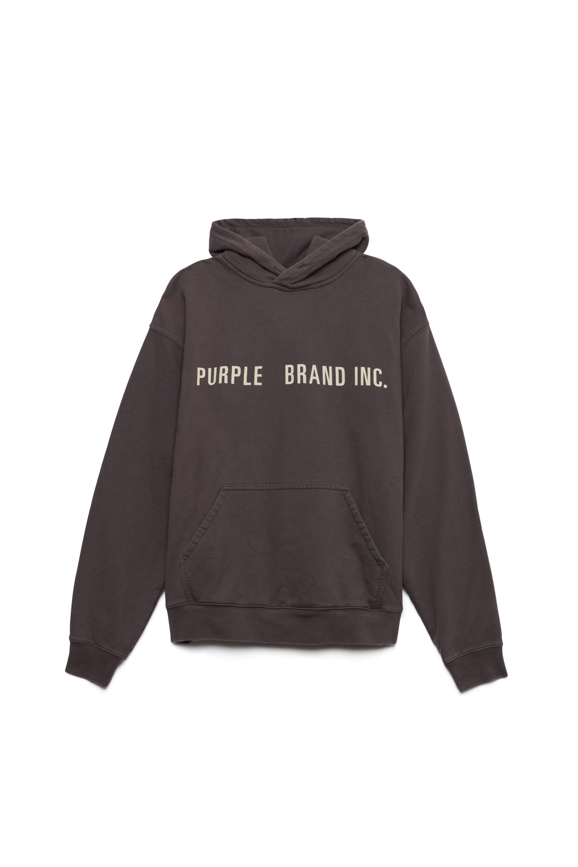 PURPLE BRAND - Men's Hoodie Sweatshirt - Style No. P404 - Artifact Embroidered Hoodie Charcoal - Front