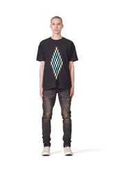 PURPLE BRAND - Men's Relaxed Fit T-Shirt - Style No. P101 - Artifact Wash Black - Model Front Pose