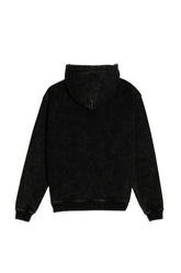 PURPLE BRAND - Hoodie Sweatshirt - Style No. P404 - Vintage Wash Black Hoodie Chrome Icon - Back