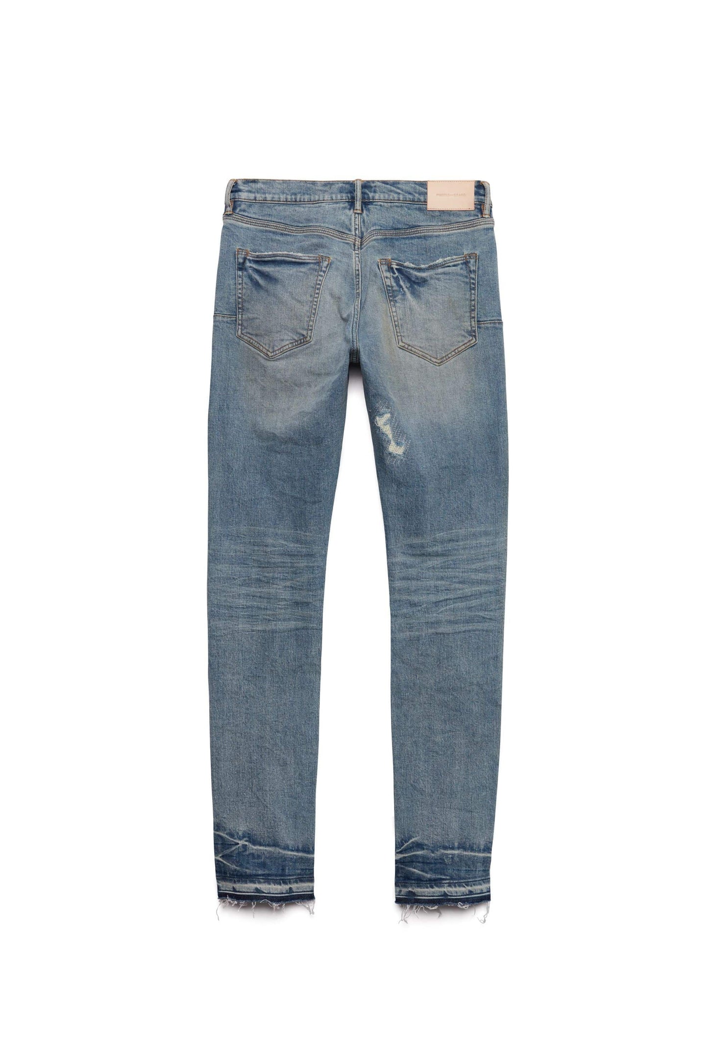 PURPLE BRAND - Men's Denim Jean - Low Rise Skinny - Style No. P001 - Light Indigo Vintage - Back