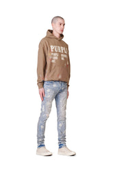 PURPLE BRAND - Men's Denim Jean - Low Rise Skinny - Style No. P001 - Light Acid Bleach - Model Side Pose