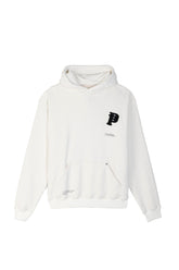 PURPLE BRAND - Hoodie Sweatshirt - Style No. P404 - Ecru Hoodie Chenille Patch - Front