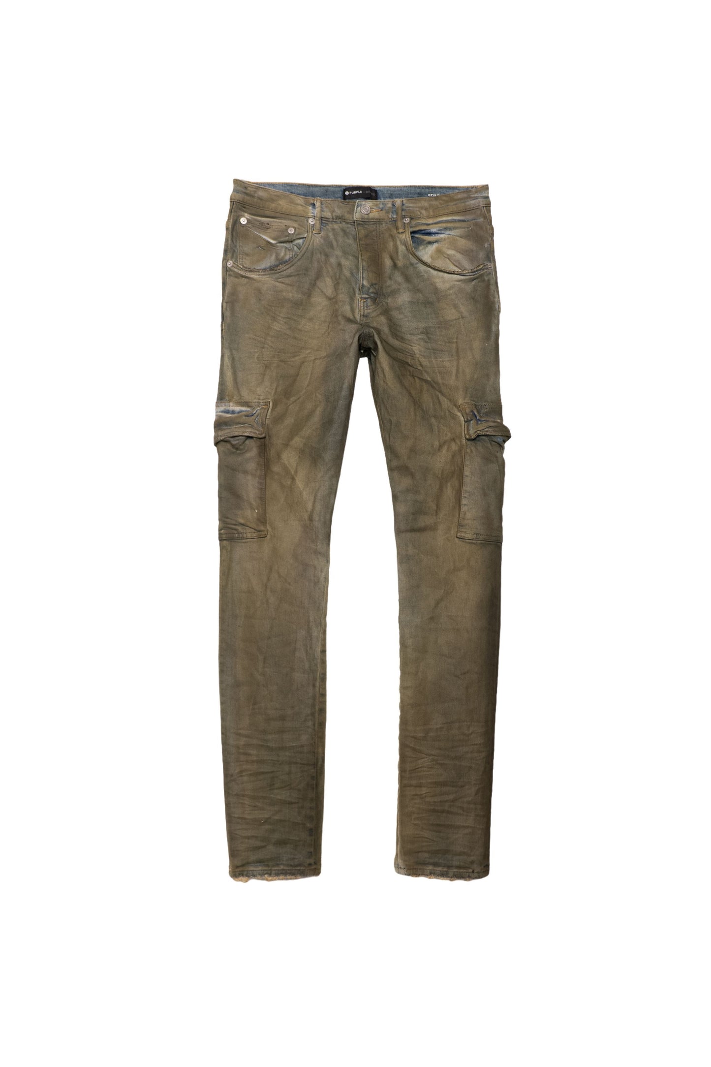 P002 MID RISE SLIM JEAN - INDIGO DIRTY RESIN CARGO