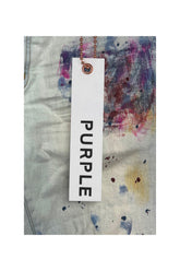 PURPLE BRAND - Men's Denim Jean - Low Rise Skinny - Style No. P001 - Faded Blowout Paint - Hangtag