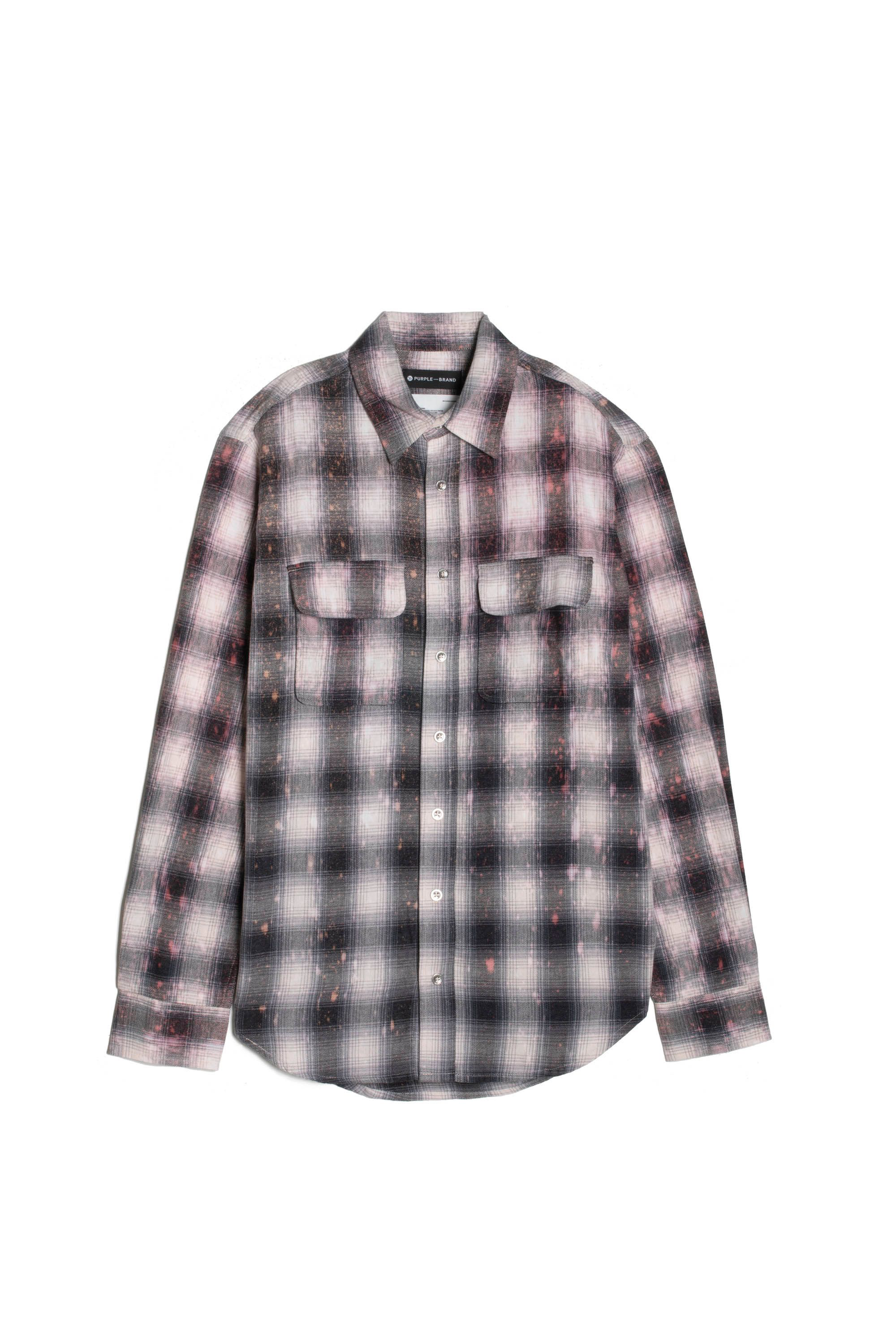 PURPLE BRAND - Men's Long Sleeve Shirt - Style No. P303 - Flannel Shirt - Front