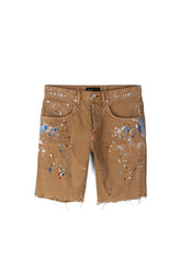 PURPLE BRAND - Men's Denim Jean Short - Mid Rise Short - Style No. P020 - Carpenter Shorts Tan - Front