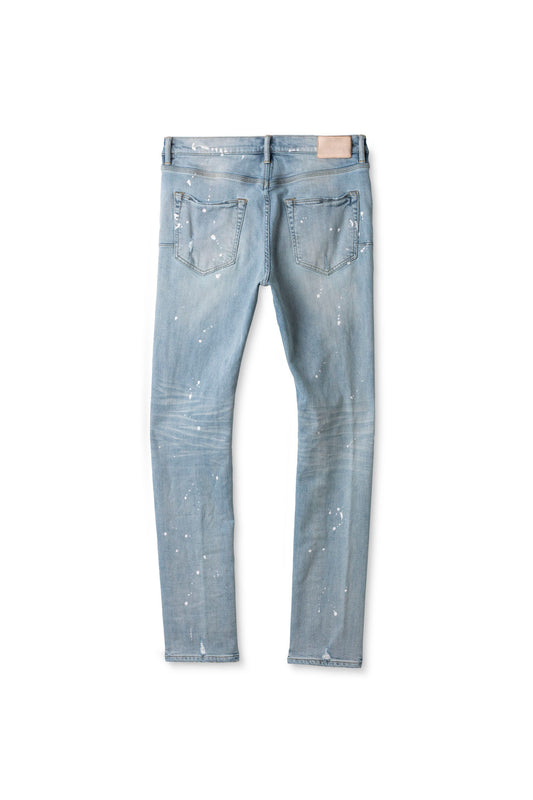 PURPLE BRAND All-over Logo-pattern Denim Jeans - Blue