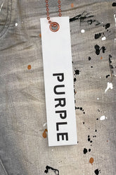 PURPLE BRAND - Men's Denim Jean - Low Rise Skinny - Style No. P001 - Grey Granite Paint - Hangtag