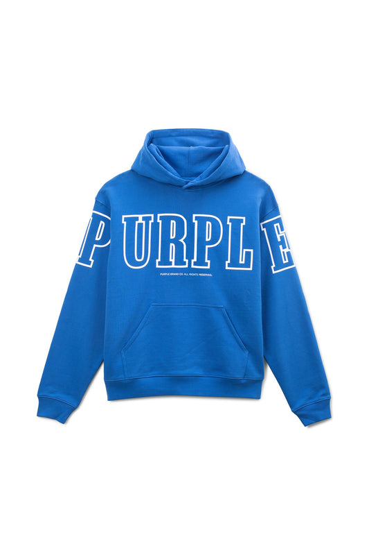 PURPLE BRAND - Men's Hoodie Sweatshirt - Style No. P404 - French Terry Blue - Front