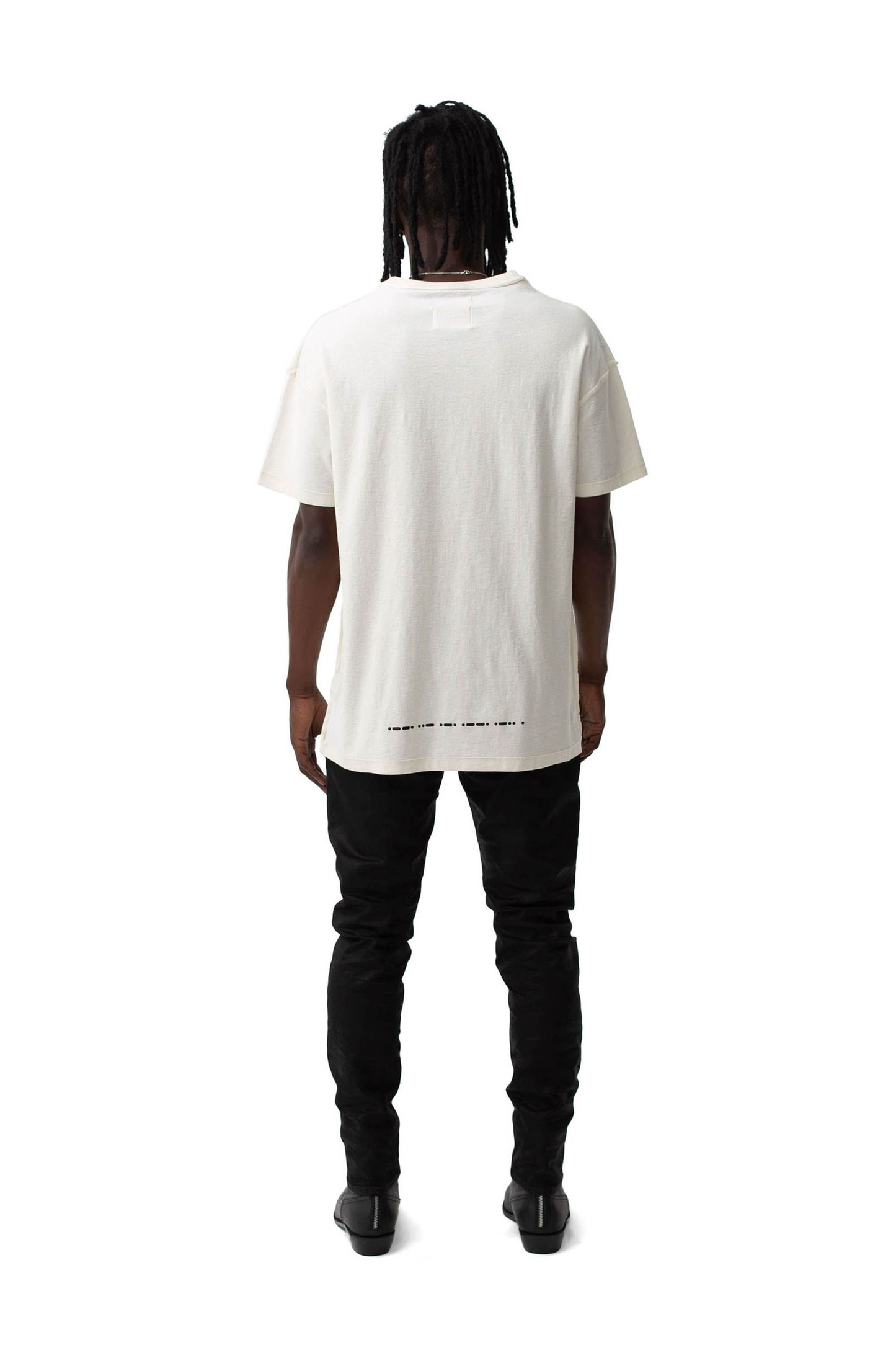 P001 LOW RISE SKINNY JEAN - Black Tar Coated
