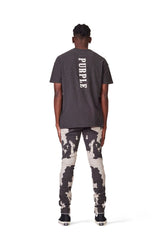 PURPLE BRAND - Men's Denim Jean - Low Rise Skinny - Style No. P001 - Printed Denim Rorschach - Model Back Pose