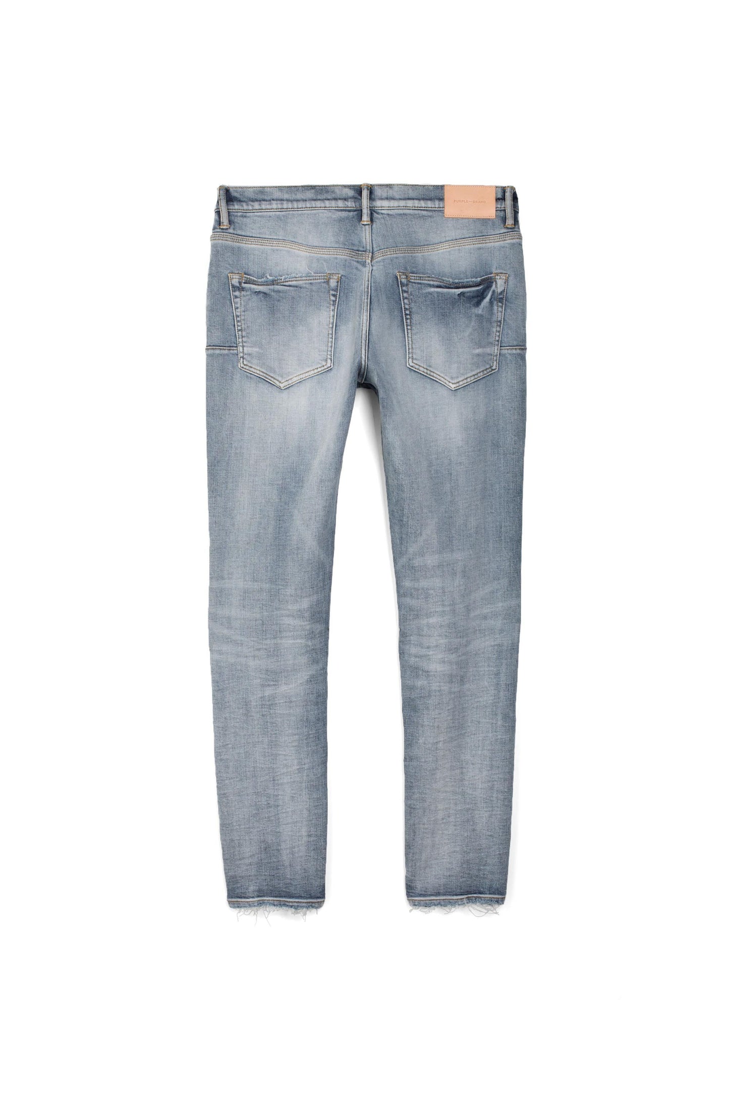 P002 MID RISE SLIM JEAN - Indigo Marble Patched