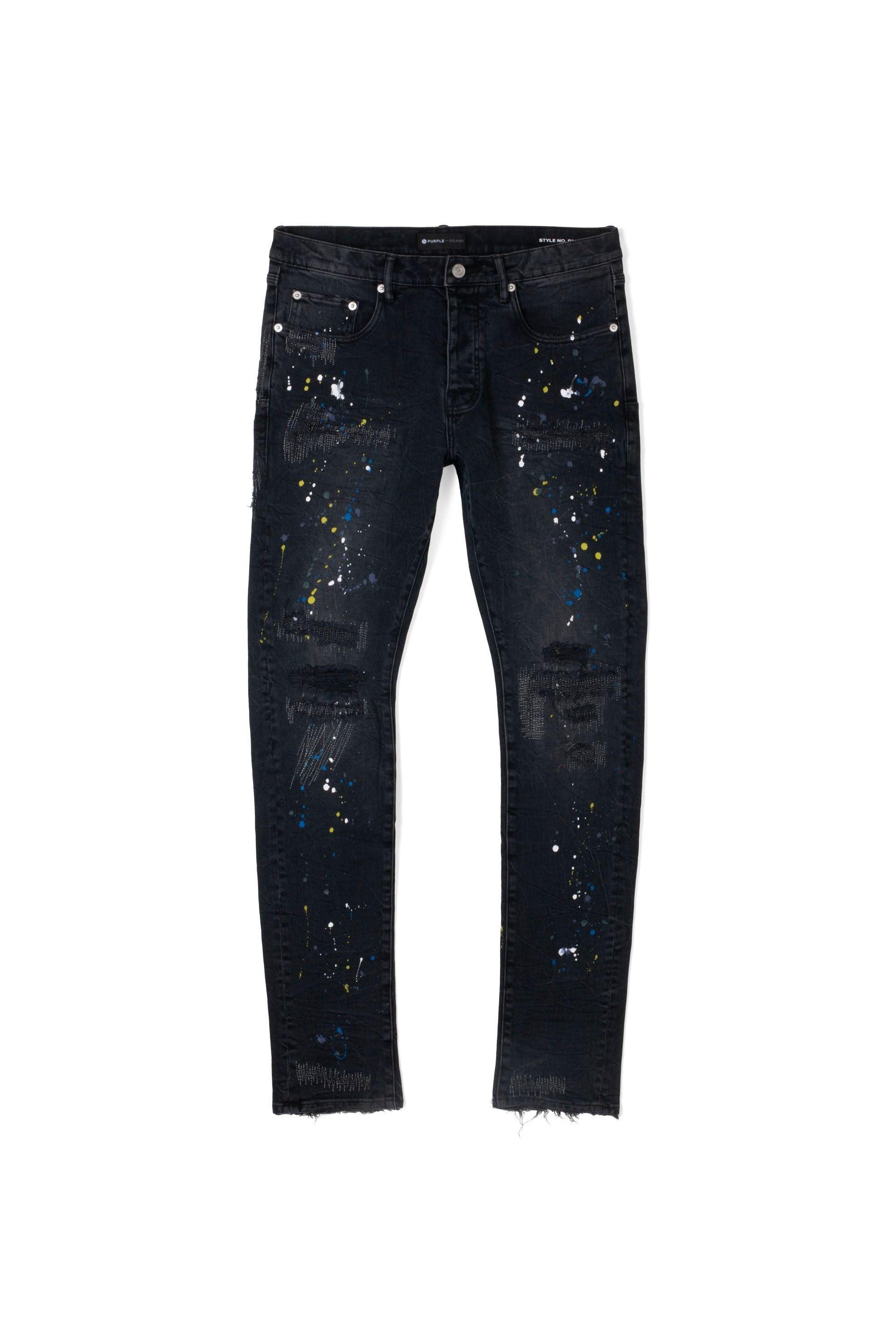 Metro Fusion - Purple Brand P001 Resin Knee Slit Jean