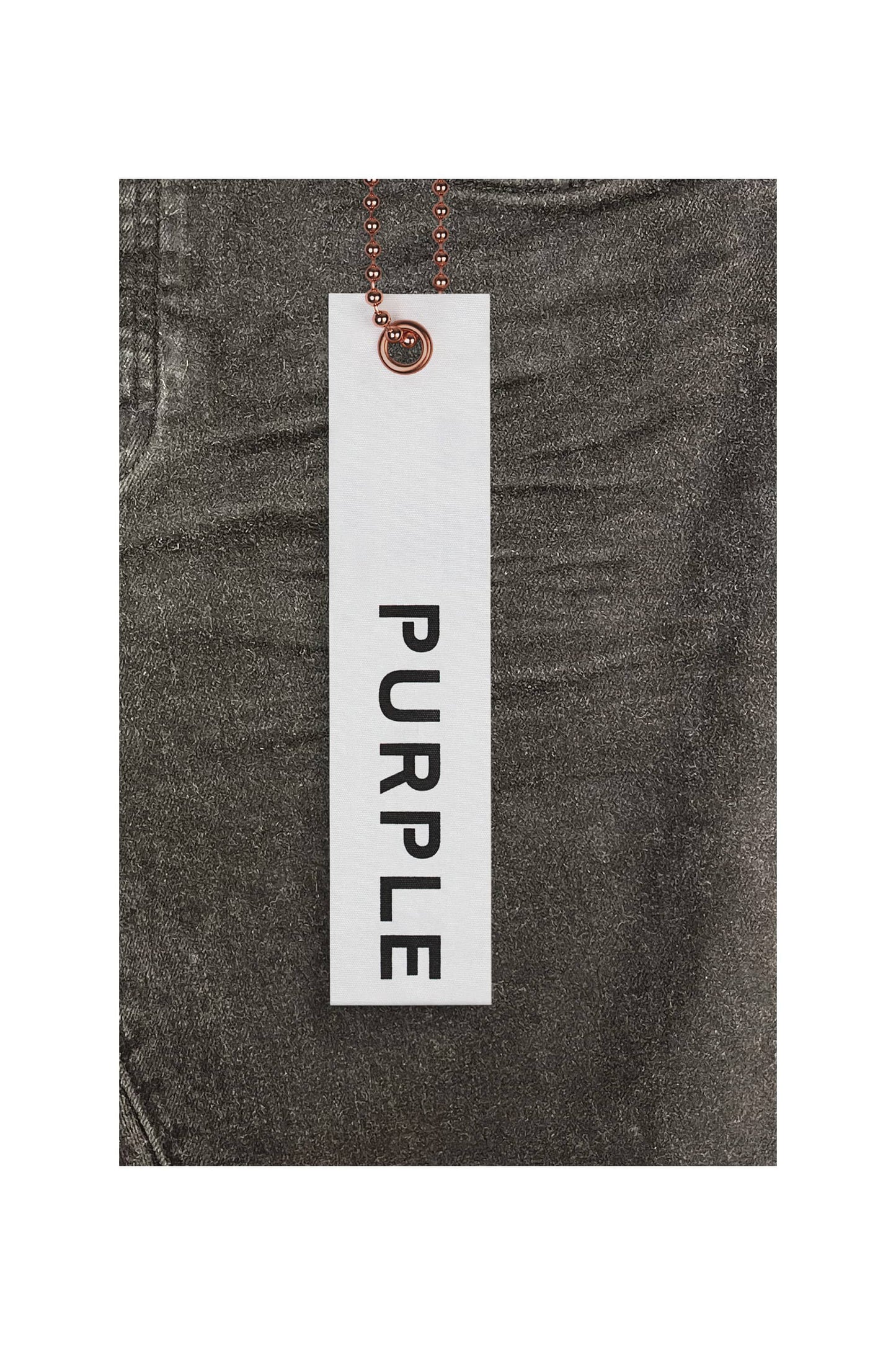 PURPLE BRAND - Men's Denim Jean - Low Rise Skinny - Style No. P001 - Grey Wax Coated - Hangtag