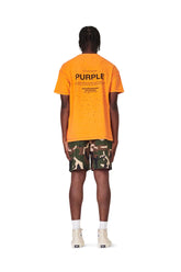 PURPLE BRAND - Men's Short - Style No. P025 - Exclusive Camo Short With Red Star Print - Model Back Pose
