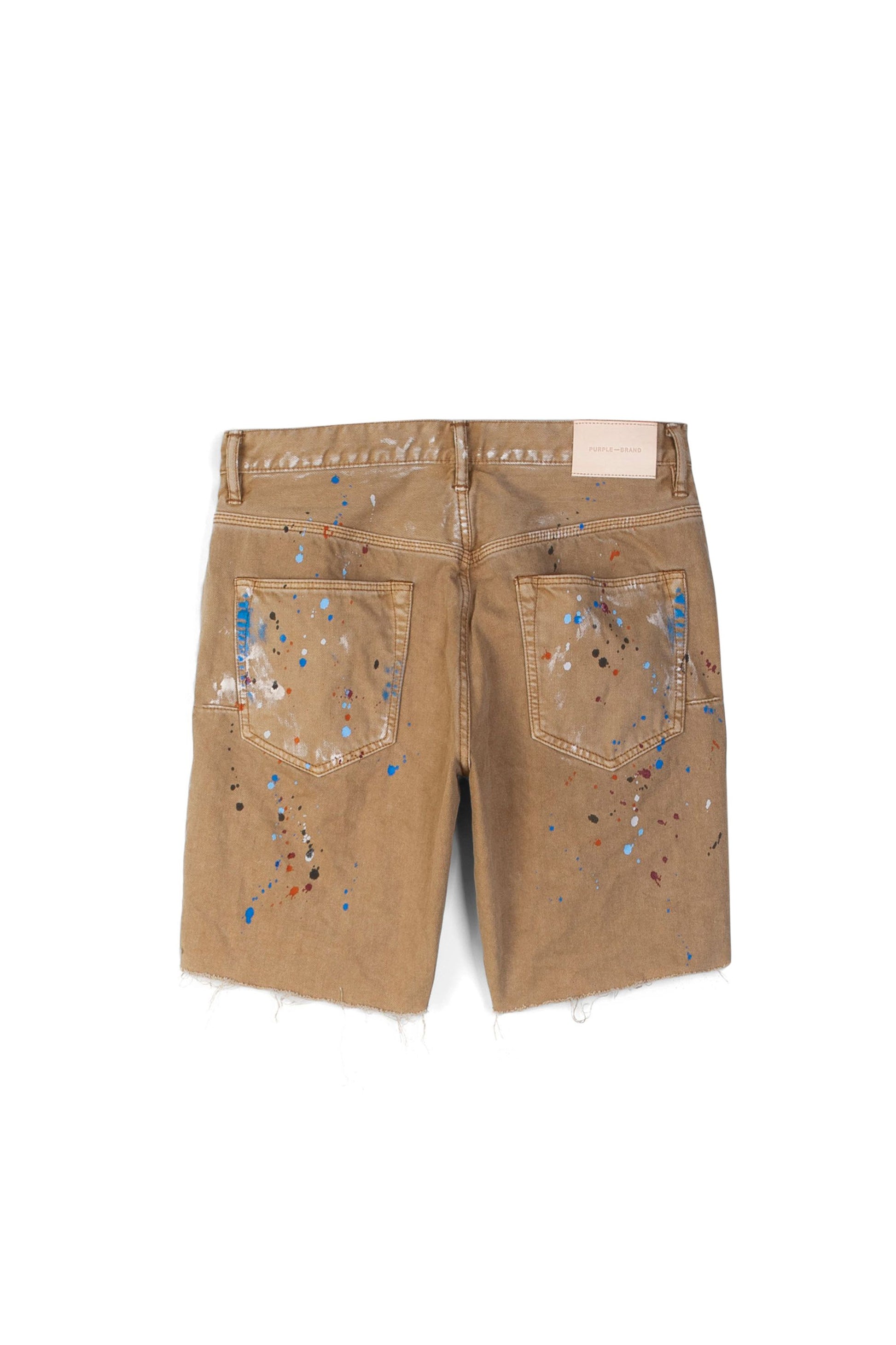 PURPLE BRAND - Men's Denim Jean Short - Mid Rise Short - Style No. P020 - Carpenter Shorts Tan - Back