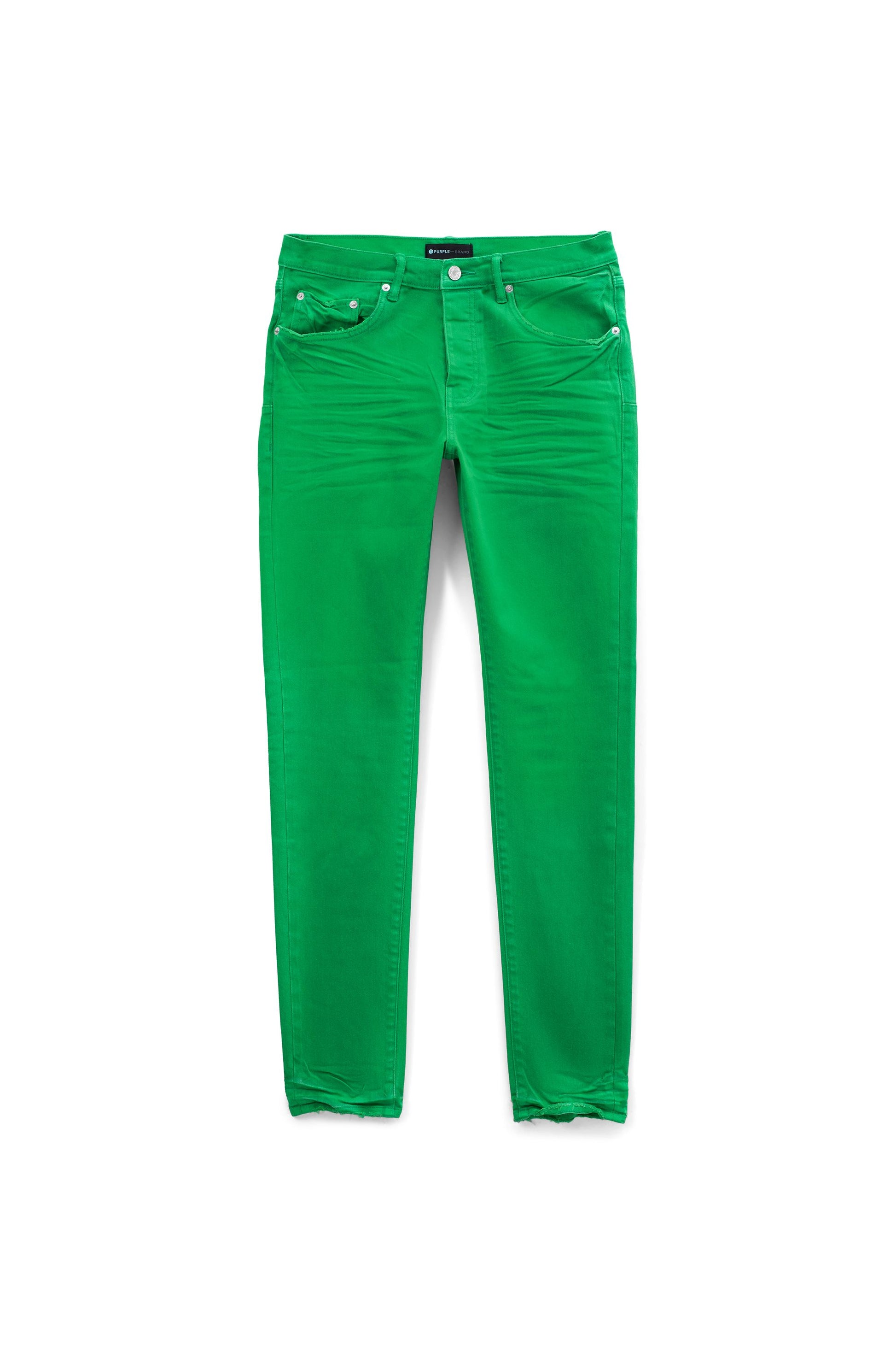 P001 LOW RISE SKINNY JEAN - Coated Green – PURPLE BRAND