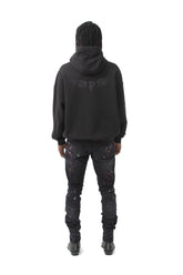 PURPLE BRAND - Relaxed Fit Oversized Hoodie Sweatshirt - Style No. P401 - Wings - Model Back Pose