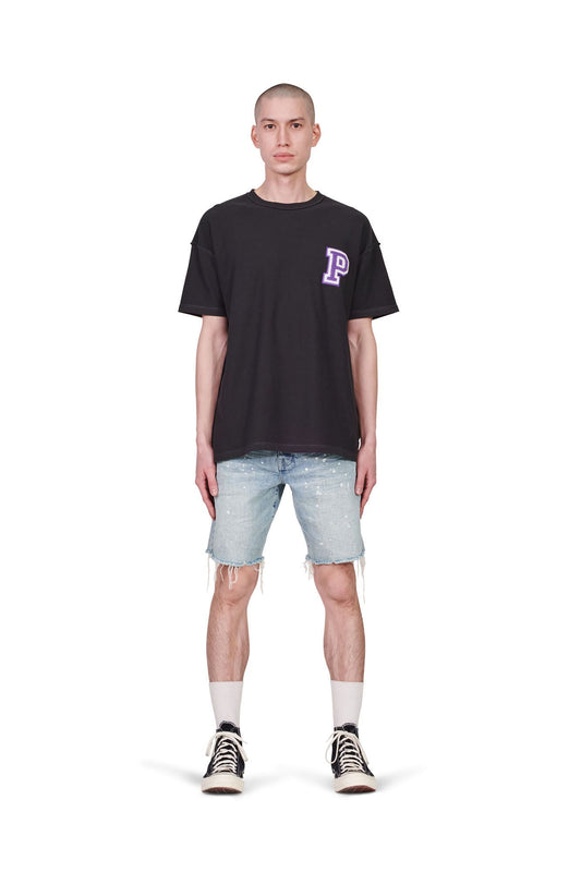 P101 RELAXED FIT TEE - Exclusive LA Purple Washed Black
