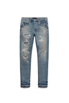 PURPLE BRAND - Men's Denim Jean - Low Rise Skinny - Style No. P001 - Light Indigo Vintage - Front