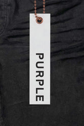 PURPLE BRAND - Men's Denim Jean Short - Mid Rise Short - Style No. P020 - Grosgrain Tuxedo Stripe Black - Hang Tag