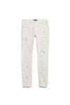 PURPLE BRAND - Men's Denim Jean - Low Rise Skinny - Style No. P001 - Optic White Paint Blowout - Front