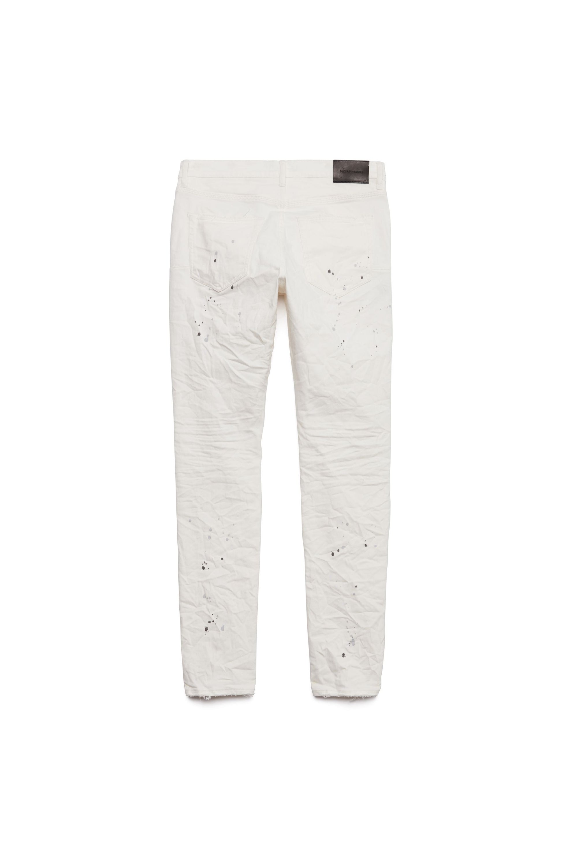 PURPLE BRAND - Men's Denim Jean - Low Rise Skinny - Style No. P001 - Optic White Paint Blowout - Back